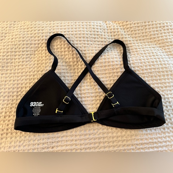 93 Play Street Serena Triangle Bikini Top Black Padded Push Up 2X Plus EUC - Picture 5 of 6